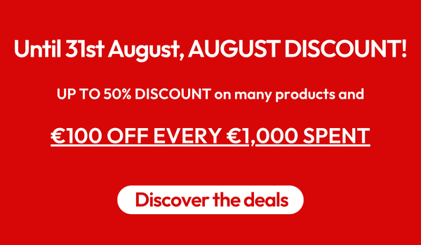 Until 31st August, AUGUST DISCOUNT!